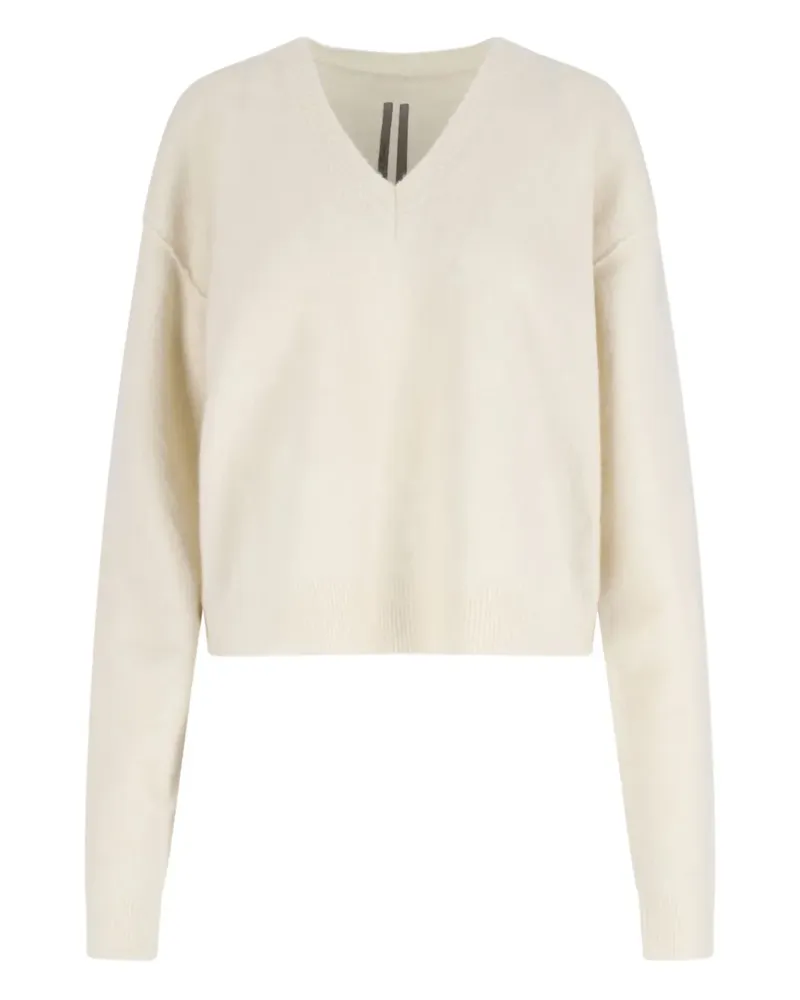 Rick Owens Alpakapullover mit V-Ausschnitt - Nude Nude