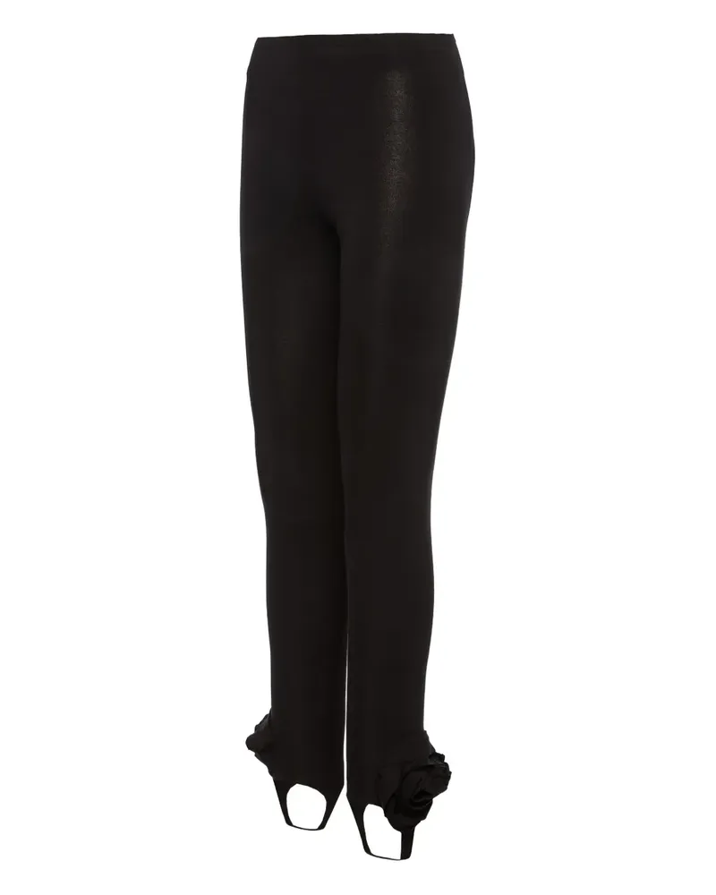 Ana Radu ruffled-cuff leggings - Schwarz Schwarz