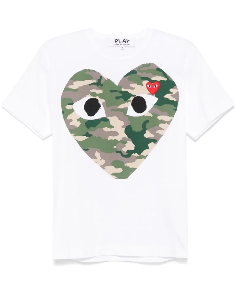 Comme des Garçons T-Shirt mit Herz-Print - Weiß Weiß