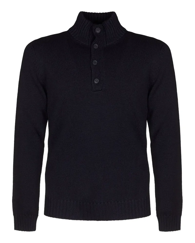 Alpha Studio Pullover mit Stehkragen - Blau Blau