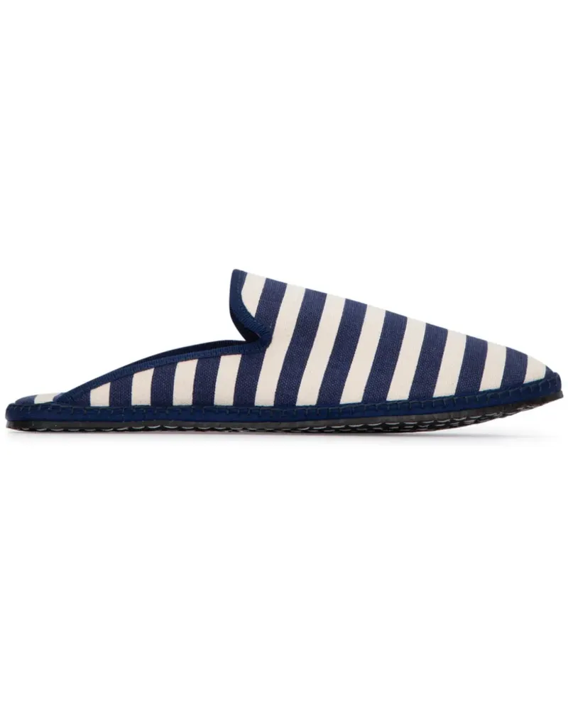 VIBI VENEZIA Gestreifte Slipper - Blau Blau