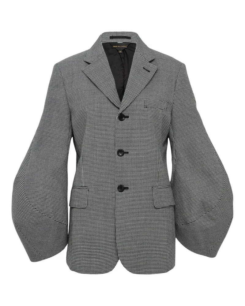 Comme des Garçons Sakko mit Hahnentrittmuster - Schwarz Schwarz