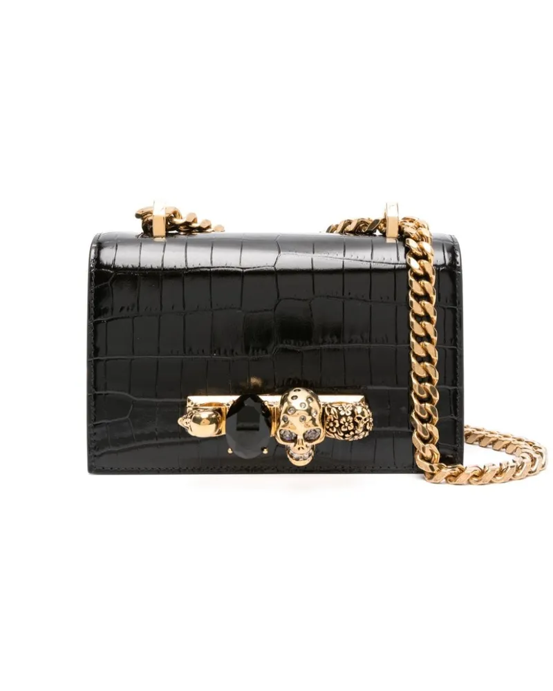 Alexander McQueen The Jewelled Umhängetasche - Schwarz Schwarz