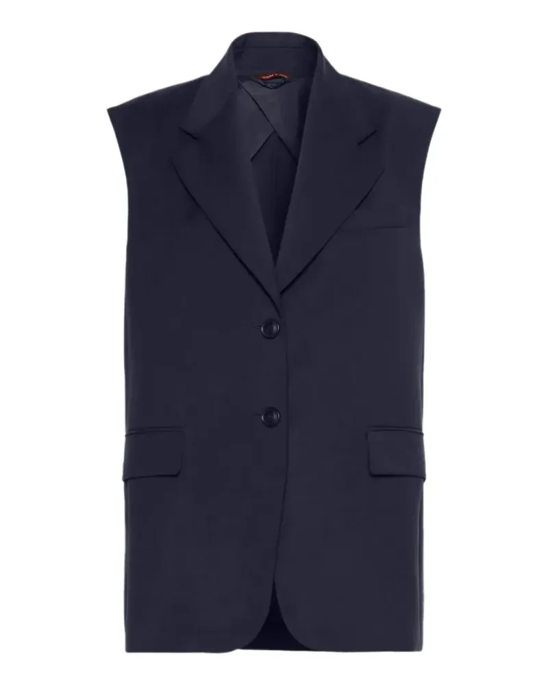 Max Mara sleeveless wool waistcoat - Blau Blau