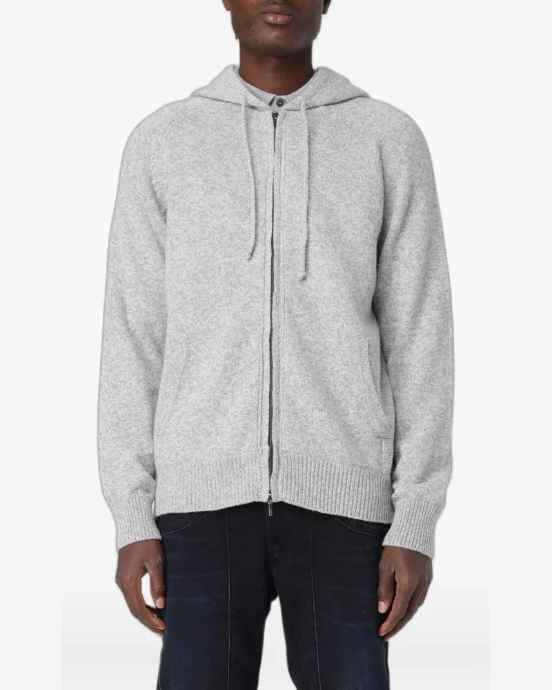 XC zip-up wool hoodie - Grau Grau