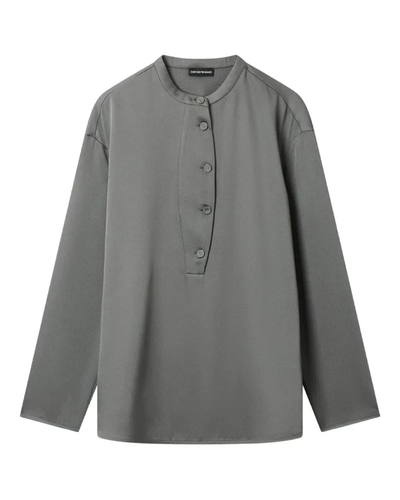 Emporio Armani Bluse mit Knopfverschluss - Grau Grau