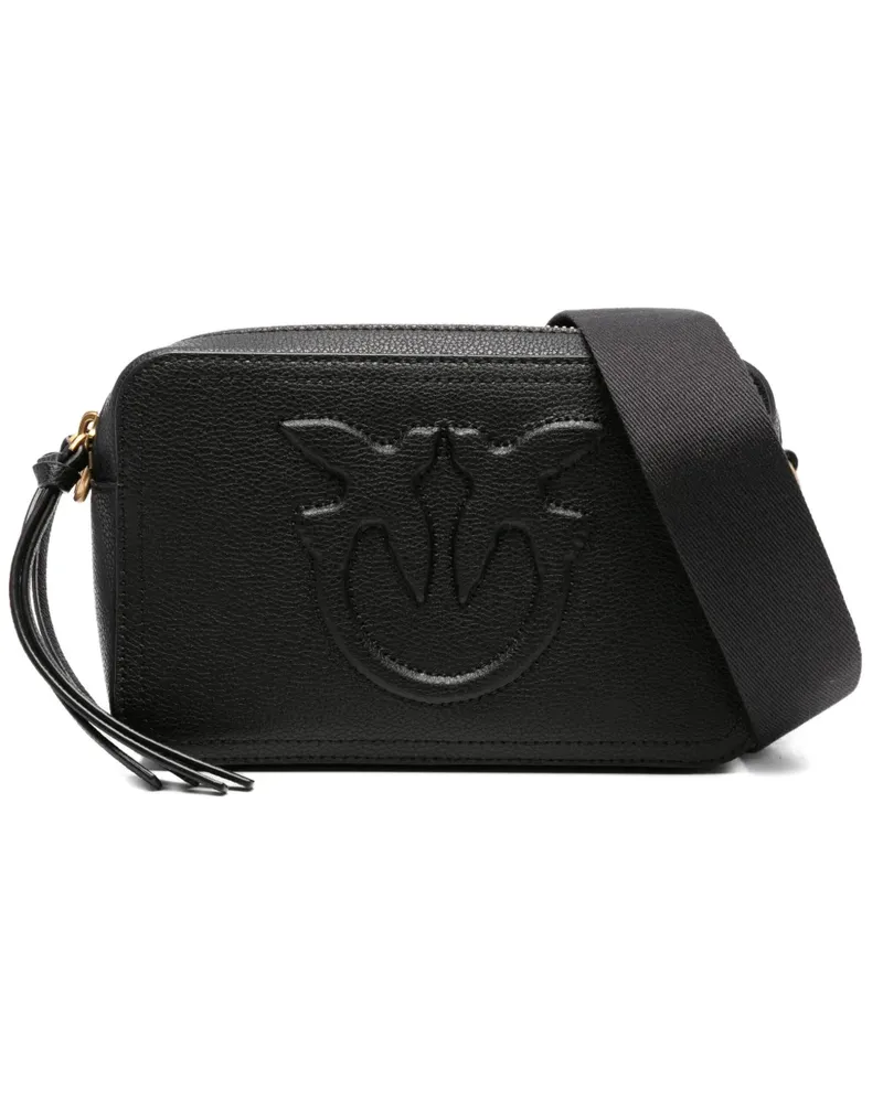 Pinko Carrie Umhängetasche mit Logo-Prägung - Schwarz Schwarz