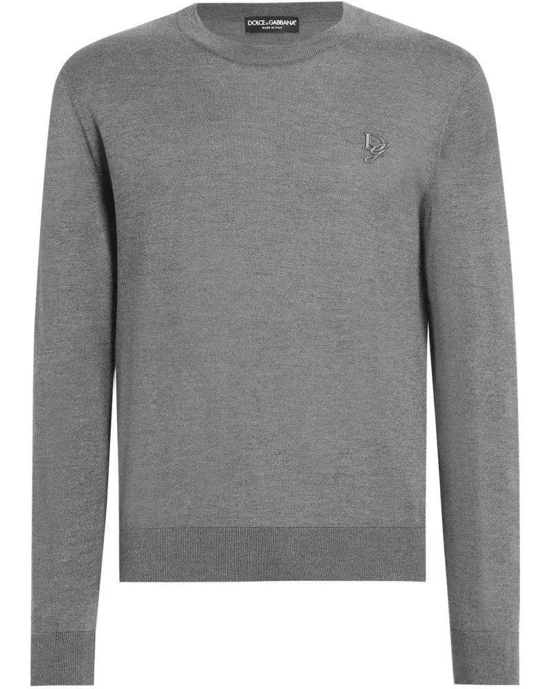Dolce & Gabbana Pullover mit Logo-Stickerei - Grau Grau