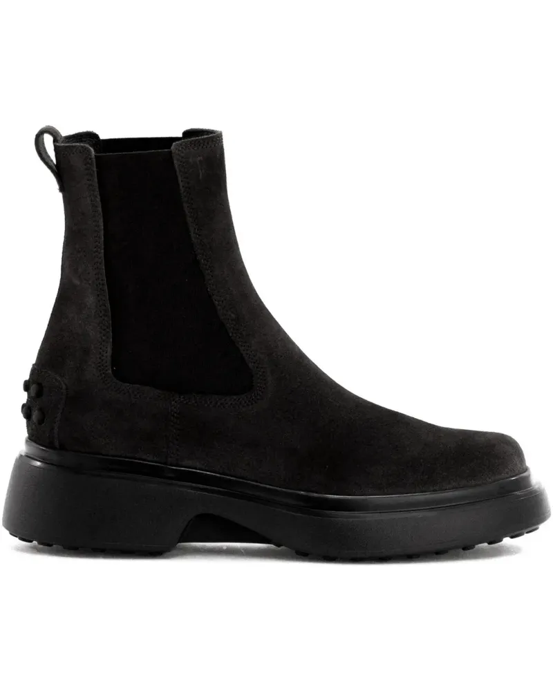 TOD'S Plateau-Stiefel mit Stretcheinsätzen - Schwarz Schwarz