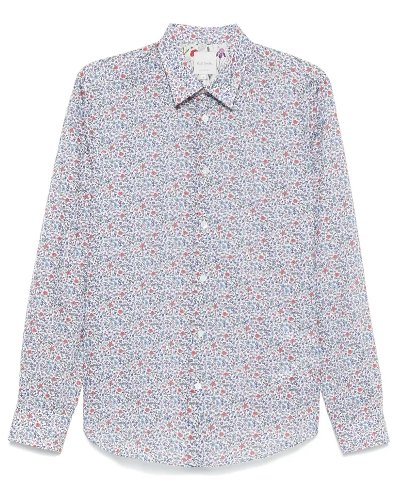 Paul Smith Hemd mit Blumenmuster - Weiß Weiß