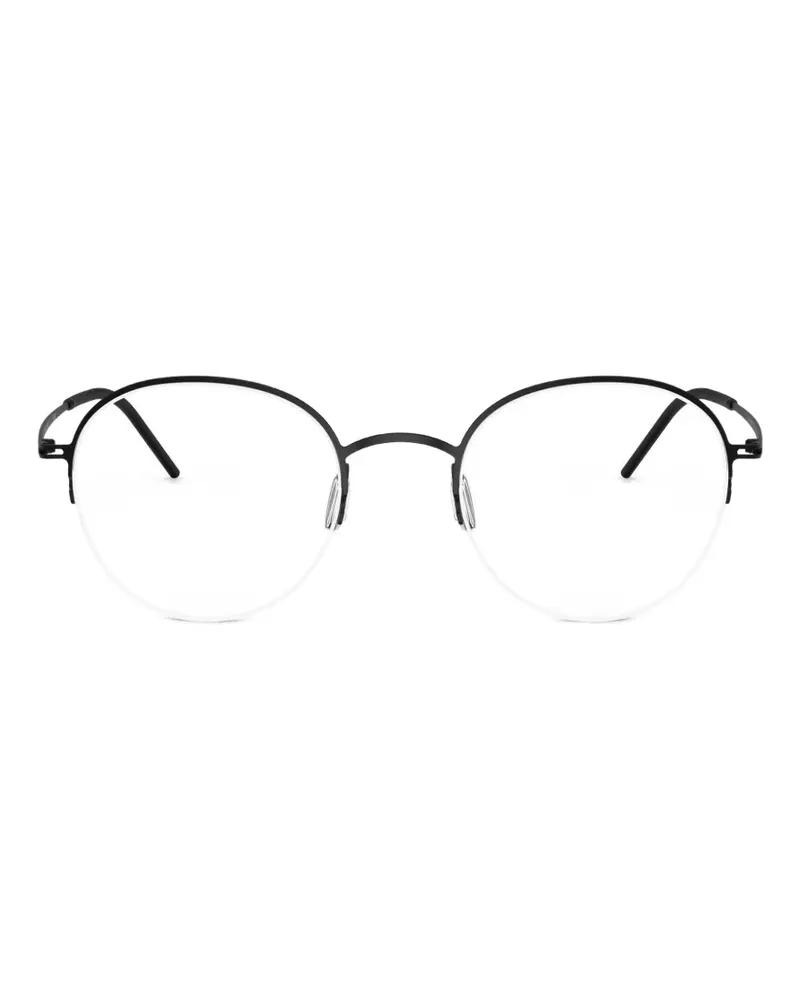 Giorgio Armani Brille mit rundem Gestell - Schwarz Schwarz