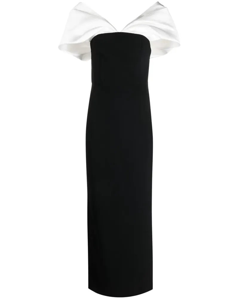 Solace London Schulterfreies Dakota Maxikleid - Schwarz Schwarz