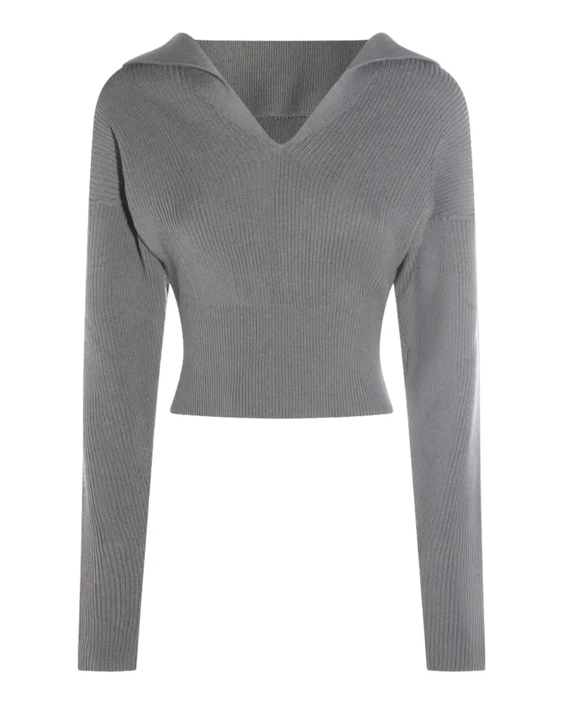 Rick Owens ribbed T-shirt - Grau Grau