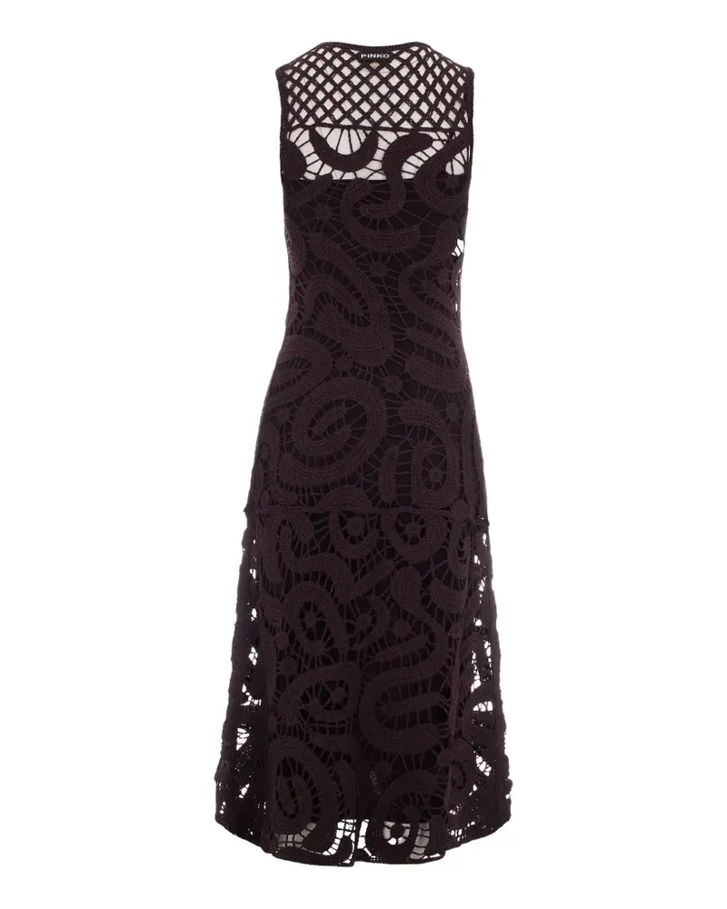 Pinko Ärmelloses Kleid mit Häkeldetail - Braun Braun