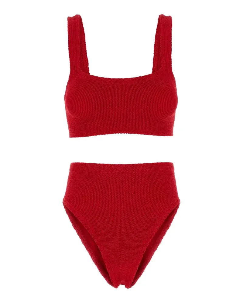 Hunza G Patricia Bikini in Knitteroptik - Rot Rot