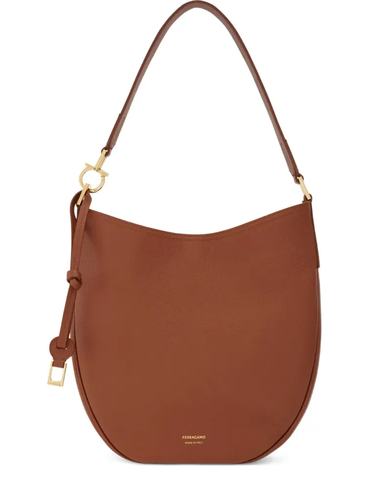 Ferragamo Schultertasche aus Leder - Braun Braun