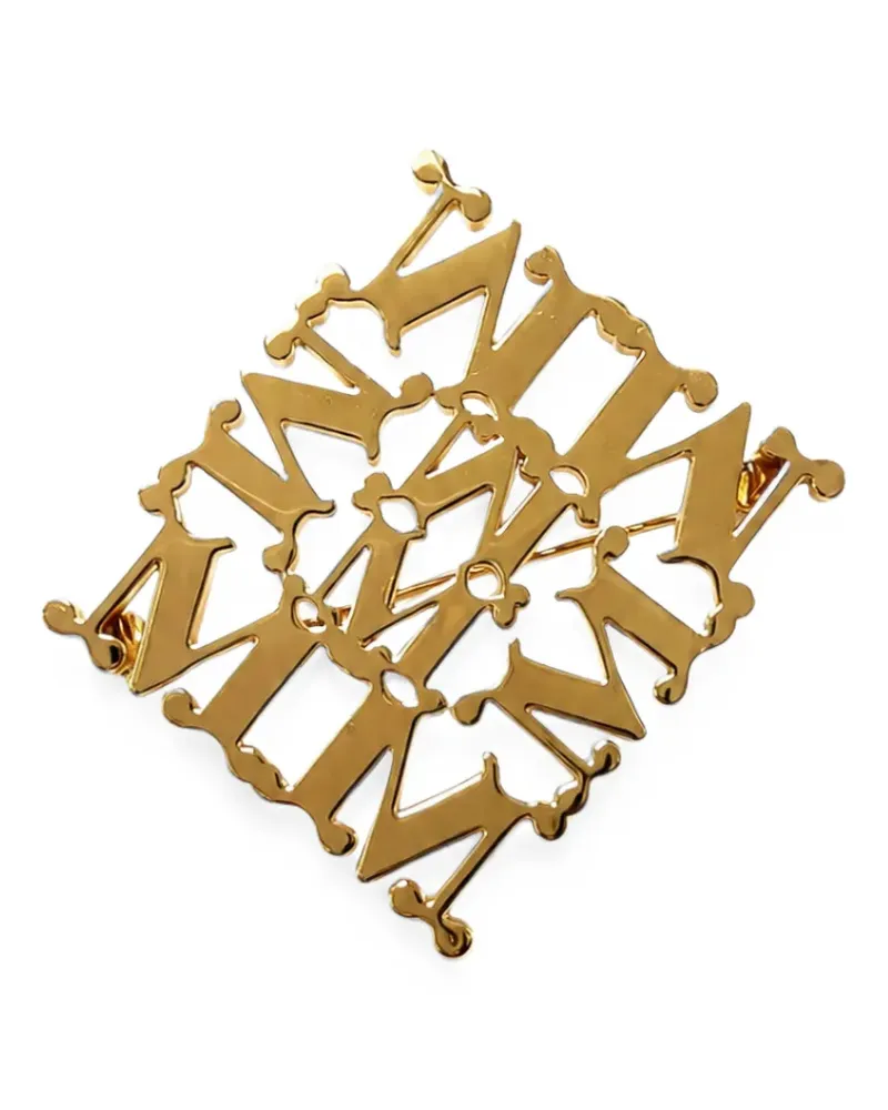 Max Mara monogram brooch - Gold Gold