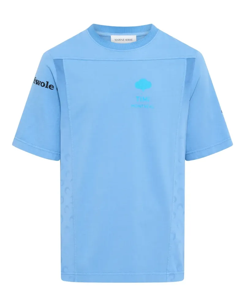 Marine Serre Regenerated T-Shirt mit Grafik - Blau Blau