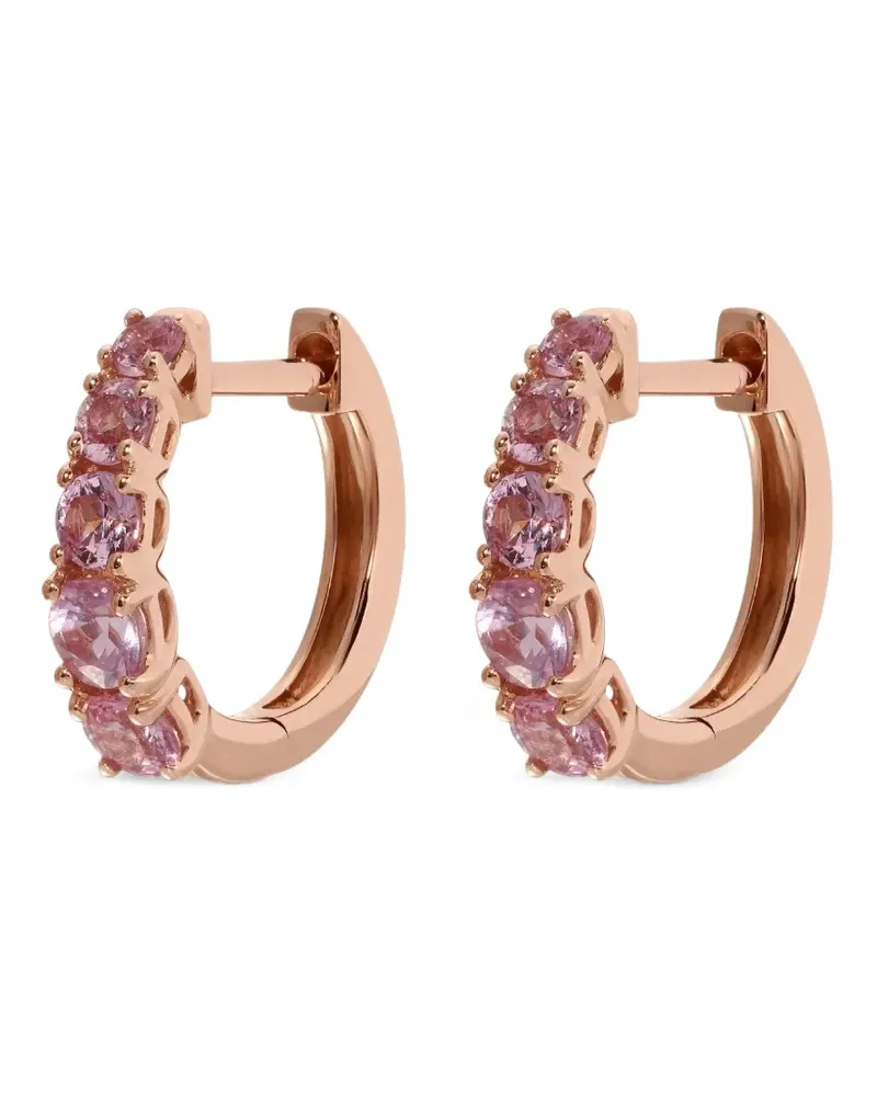 ANITA KO 18kt Rotgoldcreolen mit Saphiren - Rosa Rosa