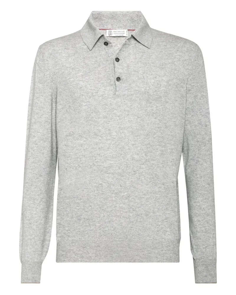 Brunello Cucinelli Poloshirt aus Kaschmir - Grau Grau