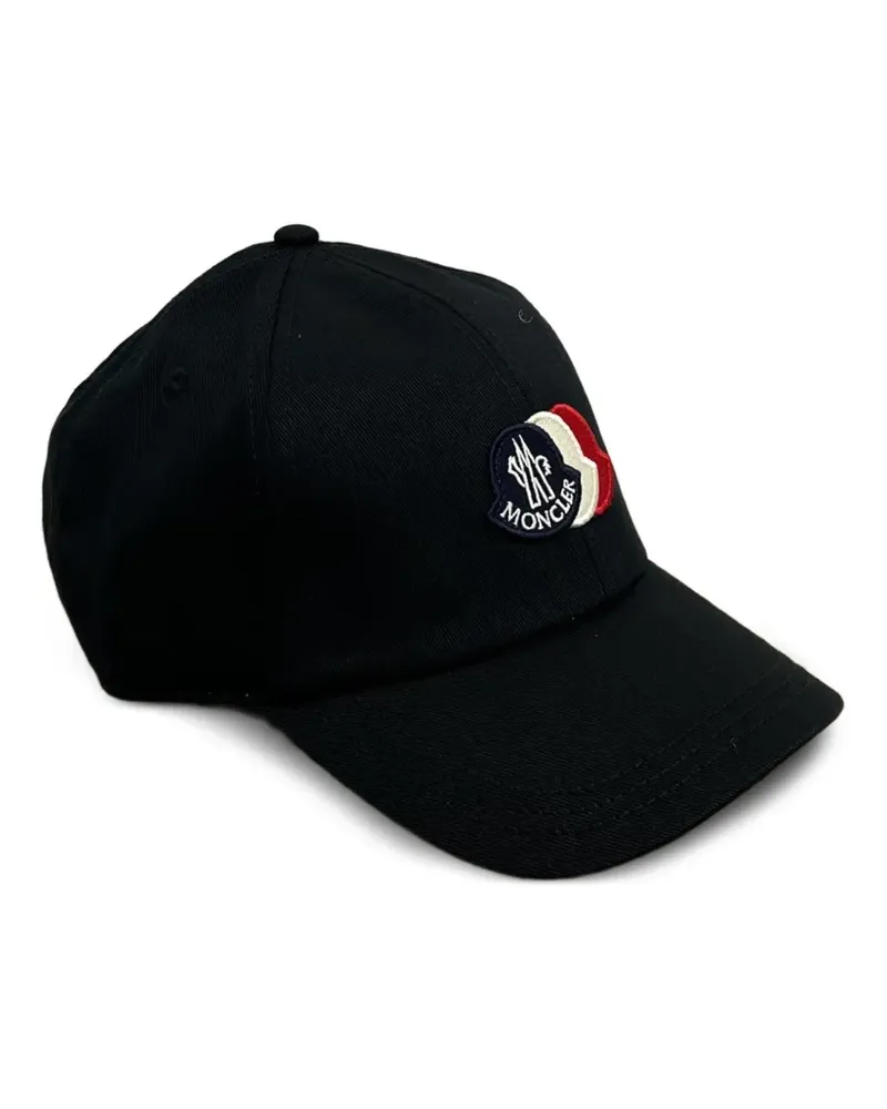 Moncler Baseballkappe mit Logo-Patch - Schwarz Schwarz