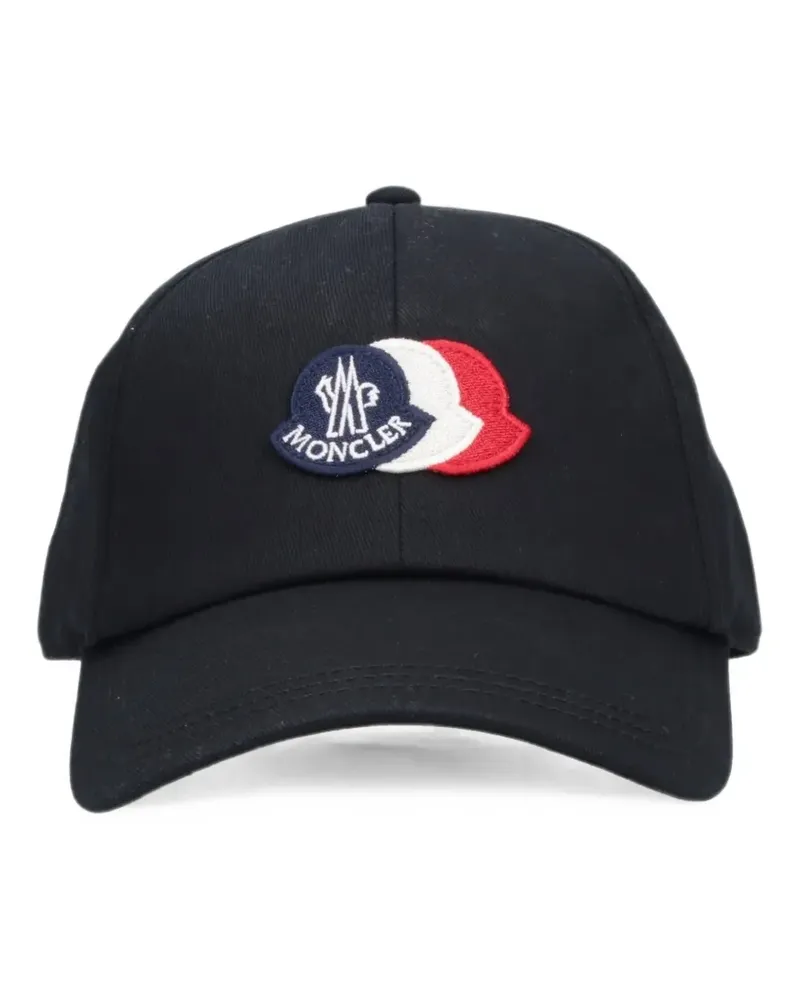Moncler Baseballkappe mit Logo-Patch - Schwarz Schwarz