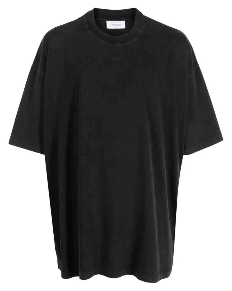 OFF-WHITE T-Shirt mit Super Moon-Print - Schwarz Schwarz
