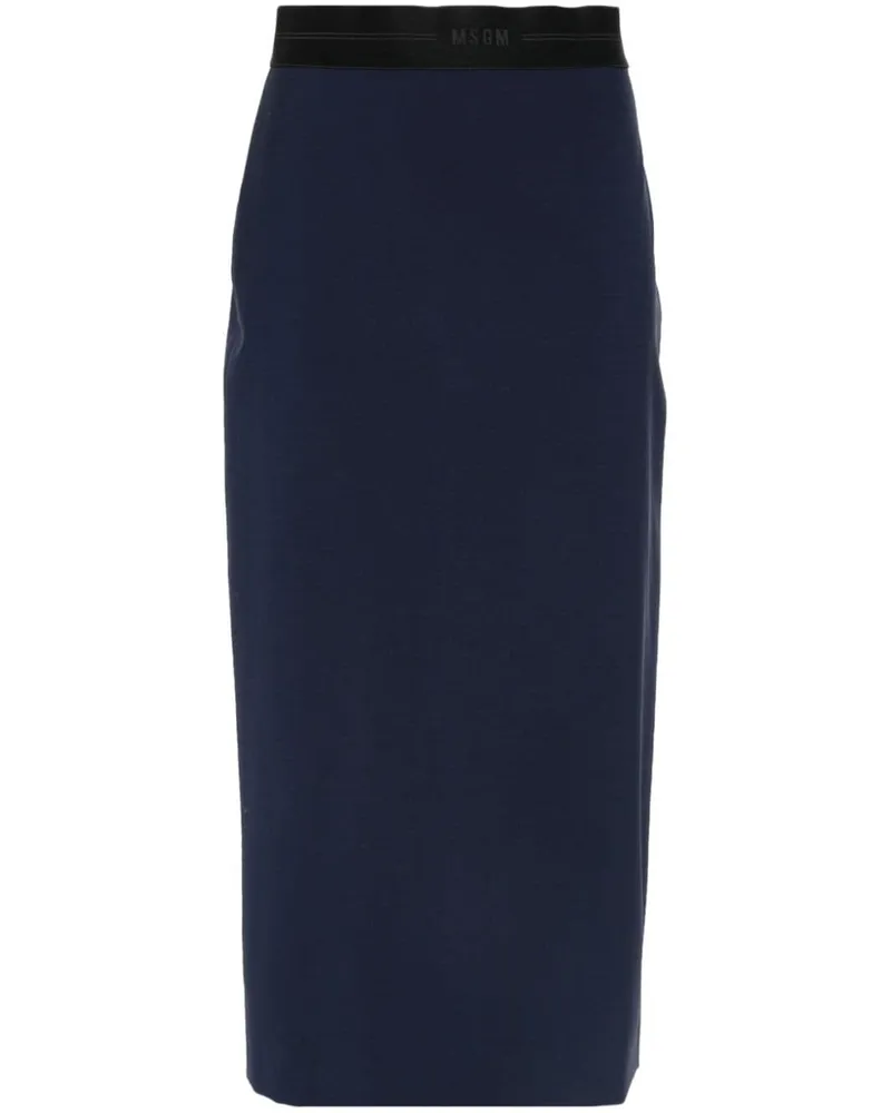MSGM Jacquard-Rock mit Logo - Blau Blau