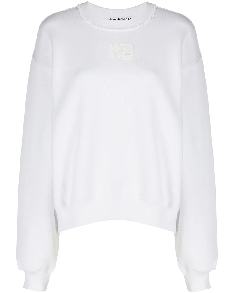 Alexander Wang Sweatshirt mit Logo-Print Weiß