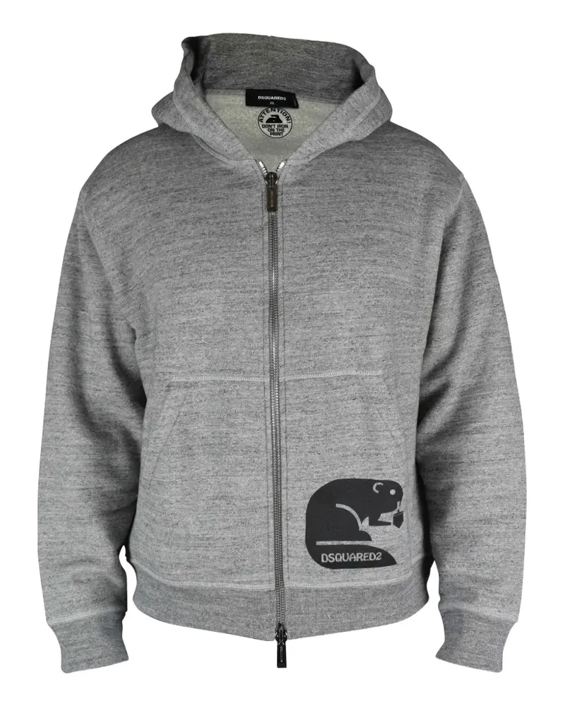 Dsquared2 Hoodie mit Logo-Print - Grau Grau