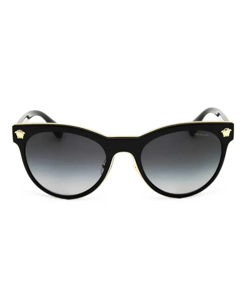 Versace Sonnenbrille mit Medusa-Detail - Schwarz Schwarz