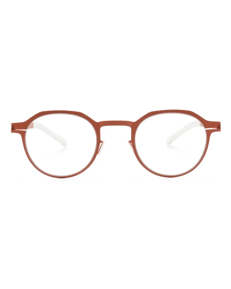 Mykita Brille aus Titan mit rundem Gestell - Orange Orange