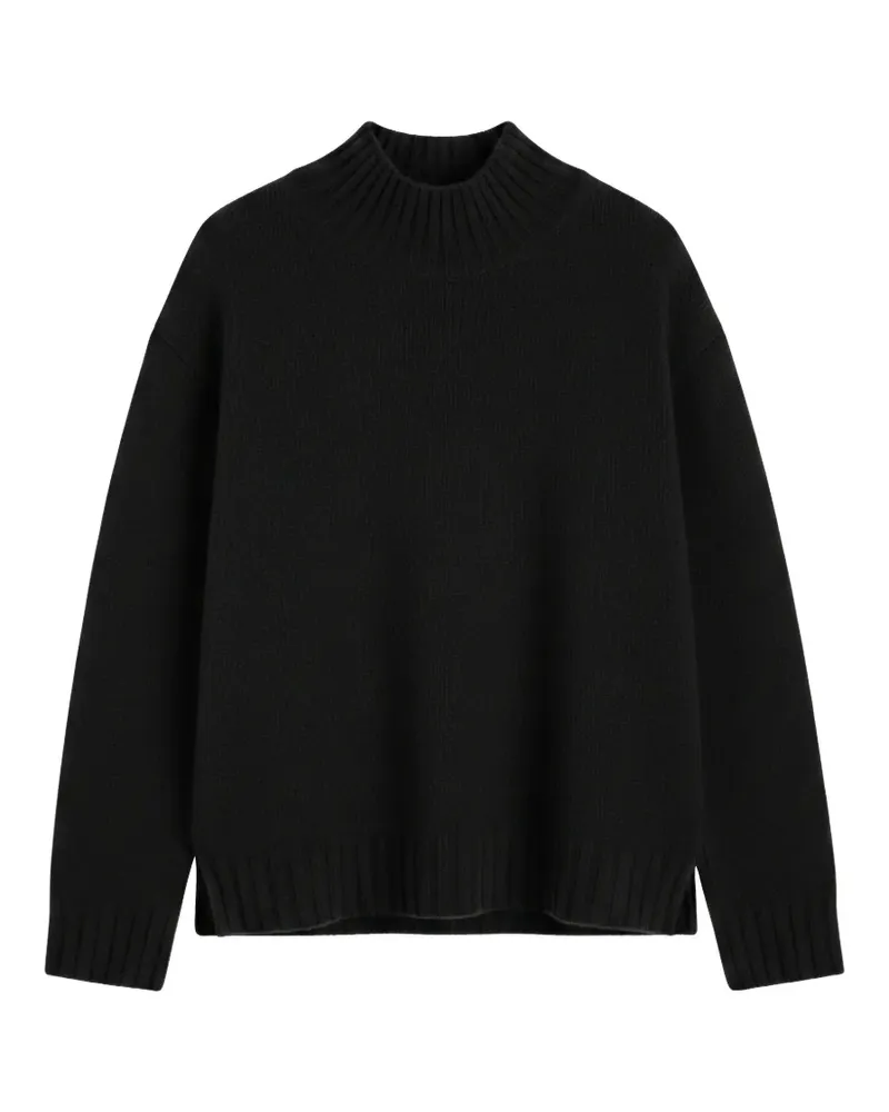 Chinti & Parker Gerippter Pullover mit Stehkragen - Schwarz Schwarz