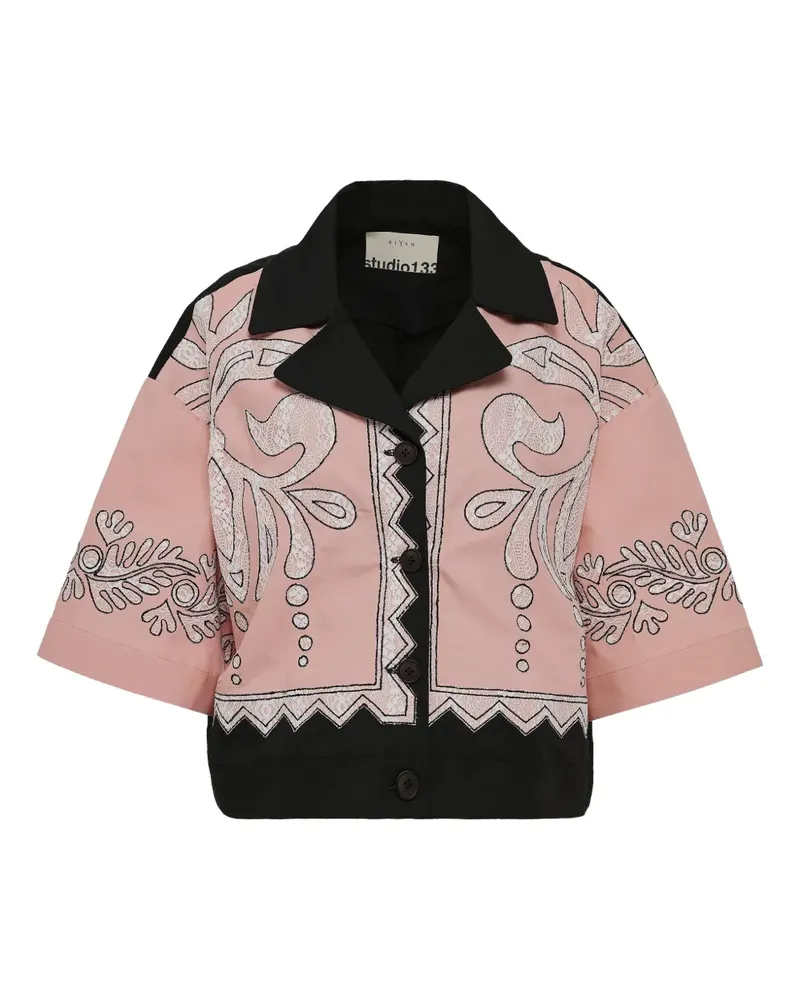 Biyan Hemd mit Spitzendetail - Rosa Rosa