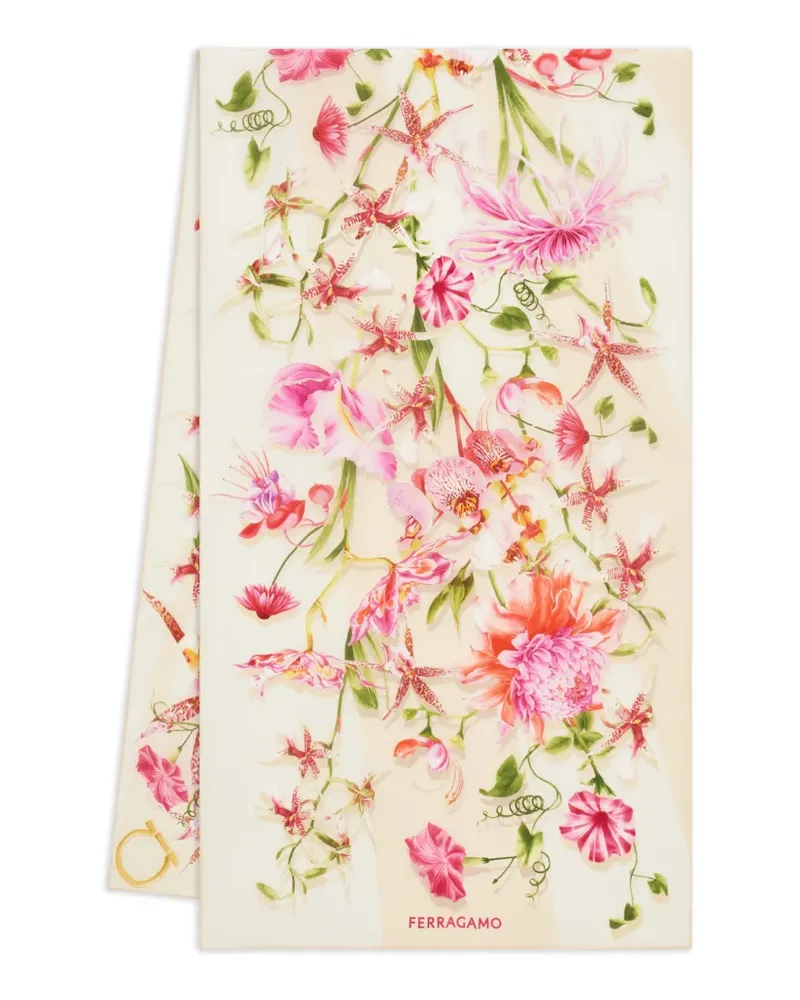 Ferragamo Seidenschal mit Gaia-Print - Rosa Rosa