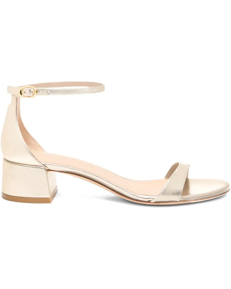 Stuart Weitzman Sandalen aus Leder 35mm - Gold Gold