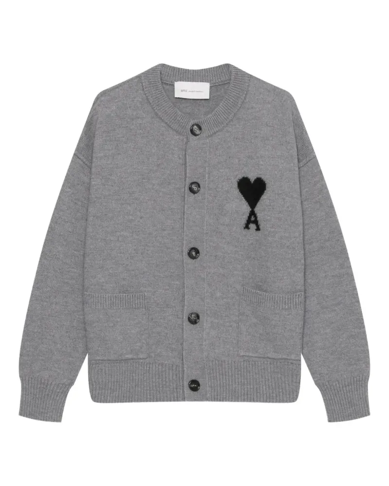 AMI Paris Ami de Coeur Cardigan - Grau Grau