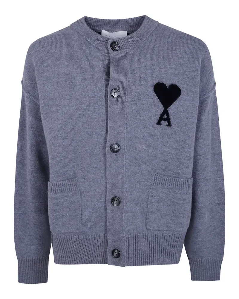 AMI Paris Ami de Coeur wool cardigan - Grau Grau