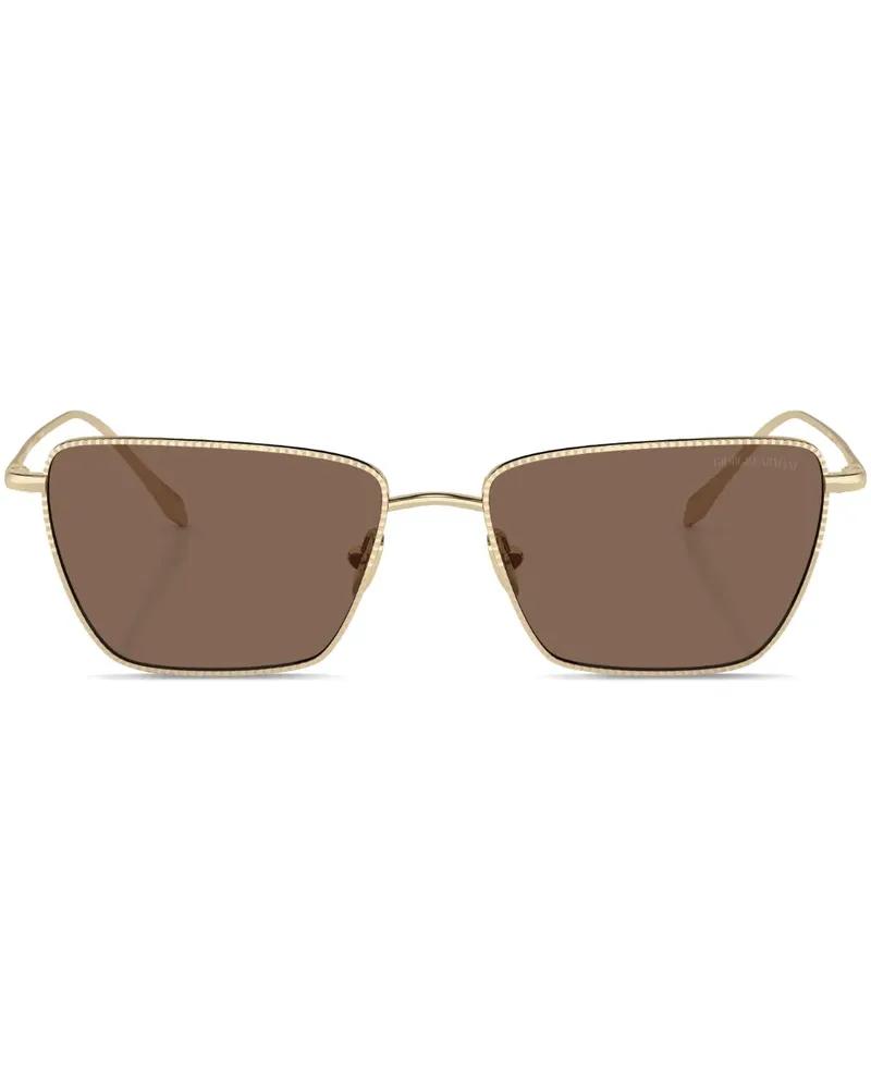 Giorgio Armani Sonnenbrille mit eckigem Gestell - Gold Gold