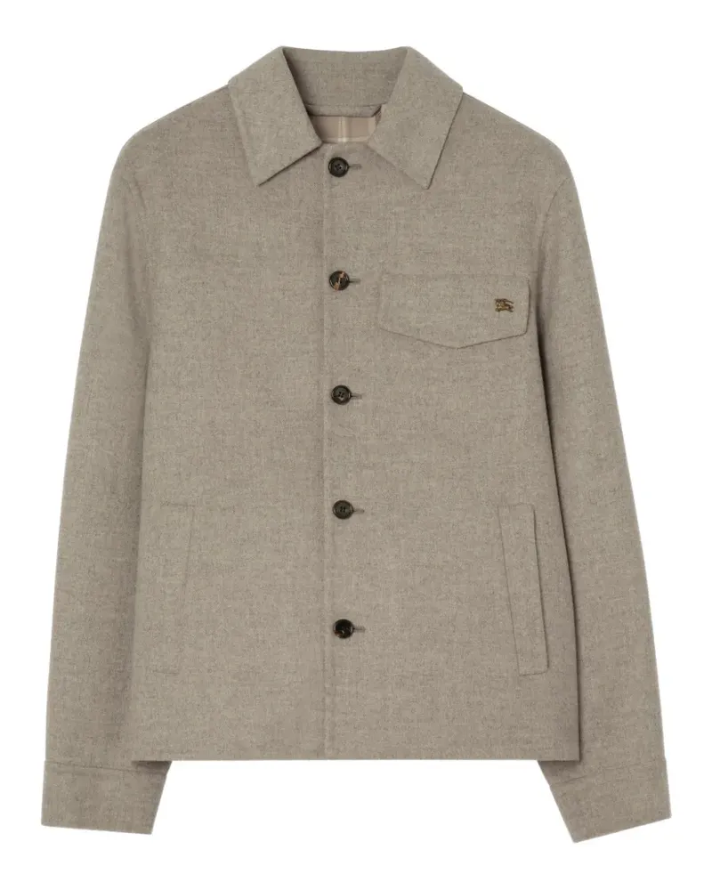 Burberry Thorn Hemdjacke aus Wolle - Grau Grau