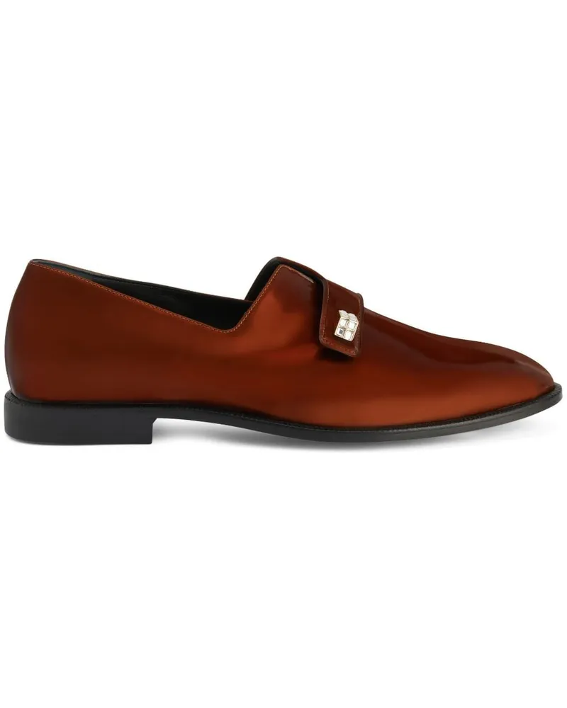 Giuseppe Zanotti Marty Loafer im Metallic-Look - Braun Braun