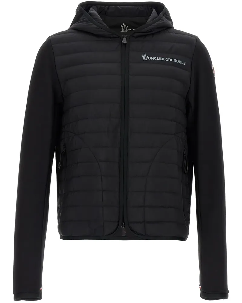 Moncler Gefütterte Kapuzenjacke - Schwarz Schwarz