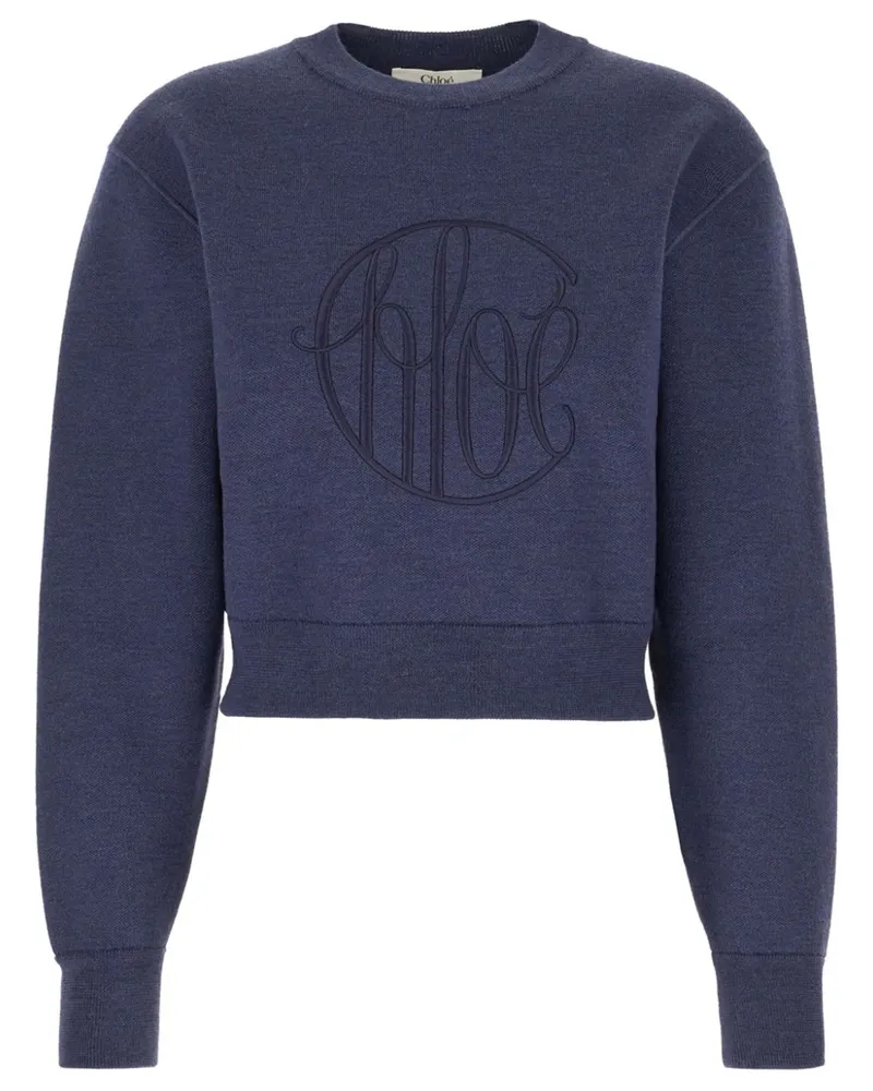 Chloé Pullover mit Logo-Stickerei - Blau Blau