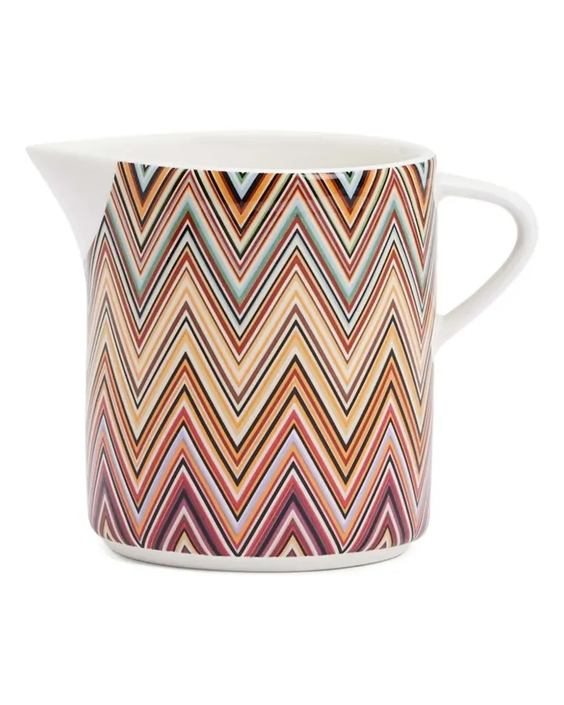 Missoni Home Milchkrug mit Zickzack-Print (9cm x 9cm) - Weiß Weiß