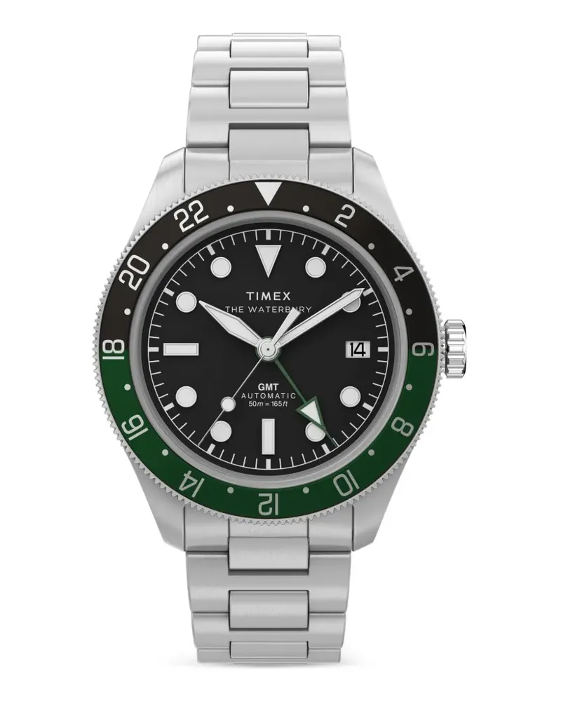 Timex Waterbury Heritage GMT Armbanduhr 42mm - Schwarz Schwarz