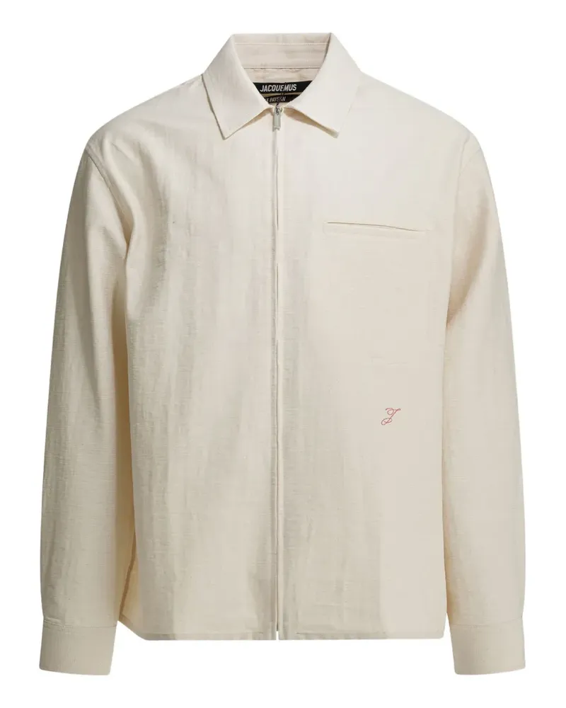 Jacquemus The Mecano zip-up shirt - Nude Nude