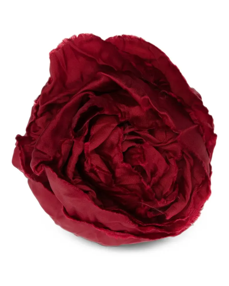 Maria Calderara floral-motif frayed-edge brooch - Silber Silber