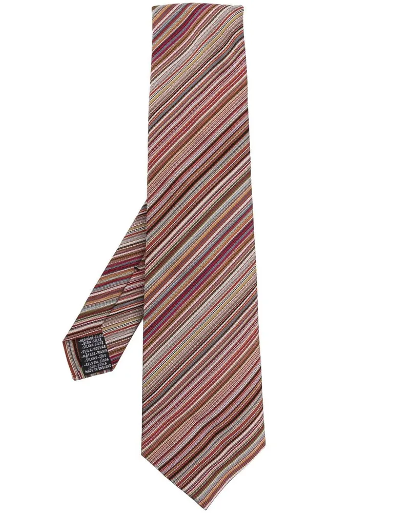 Paul Smith Seidenkrawatte mit diagonalen Streifen - Mehrfarbig Mehrfarbig