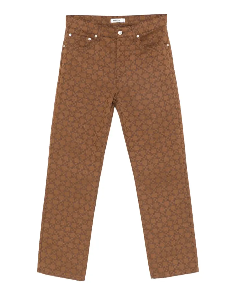 Sandro Jeans mit Monogrammmuster - Braun Braun