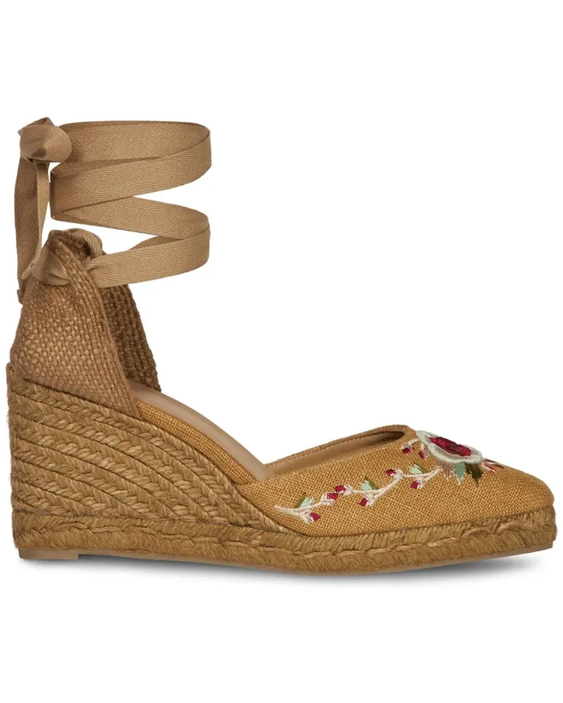 Etro Espadrilles mit Blumenstickere - Nude Nude